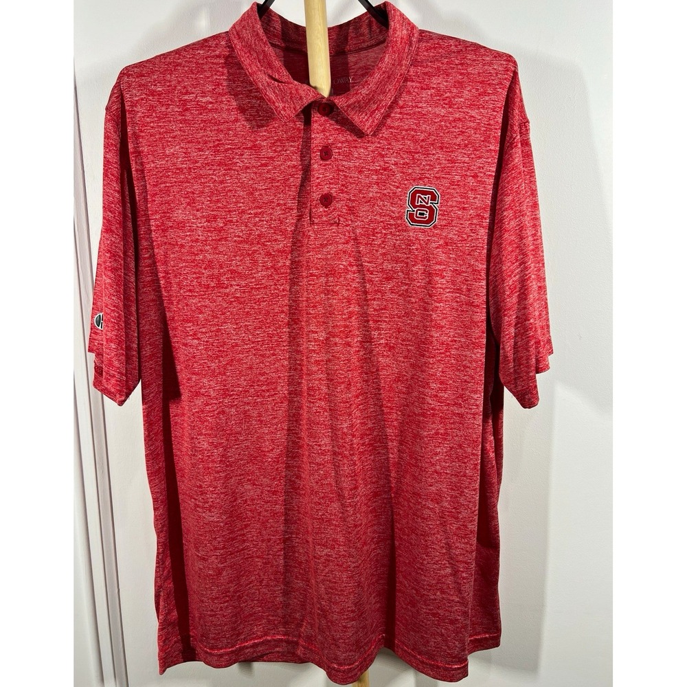 Holloway NC State Wolfpack Polo Mens XL Red Dry Excel NCAA NC State University